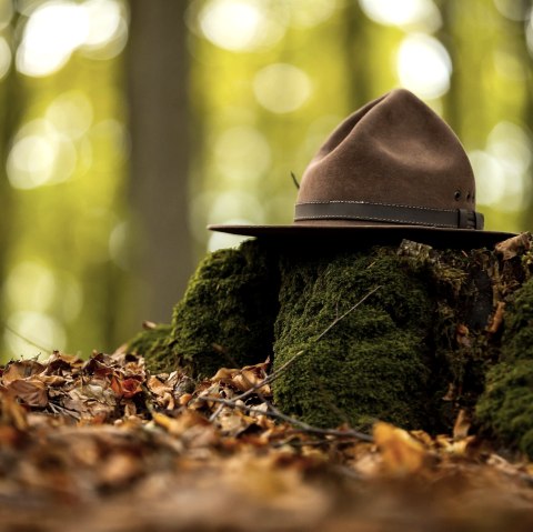 Rangerhut, typisch für Nationalpark Eifel Ranger, © Tourismus NRW e.V.