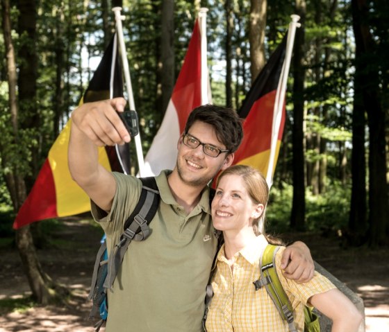 Selfi am Dreiländerpunkt, © StädteRegion Aachen