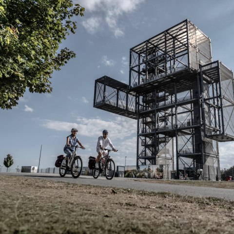 Radfahren am Indemann, © Städteregion Aachen; Foto: Dennis Stratmann