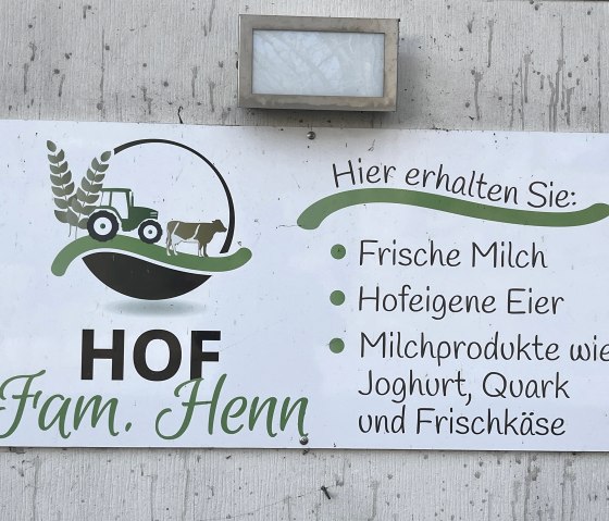 Hofladen Henn Schild, © Rursee-Touristik GmbH