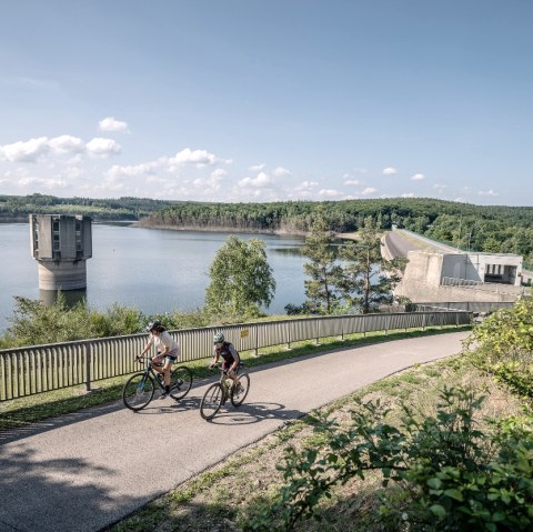 Gravelbiker Wehebachtalsperre, © StädteRegion Aachen