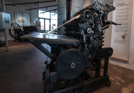 Historische Maschine im Druckereimuseum Weiss, © Druckereimuseum Weiss