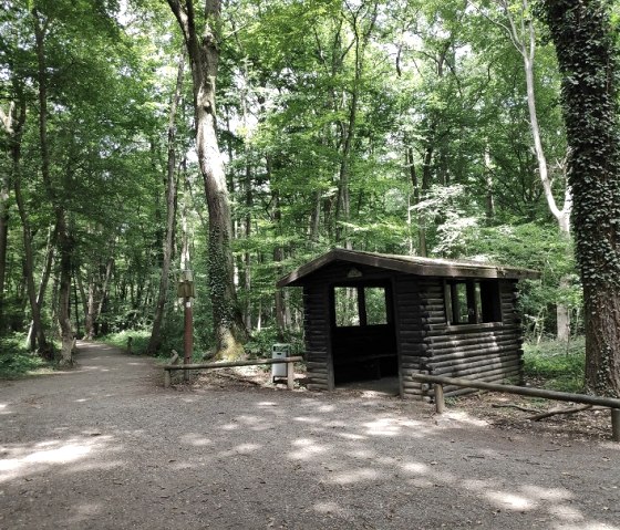 Schutzhütte im Wald von Schloss Burgau, © Kreis Düren