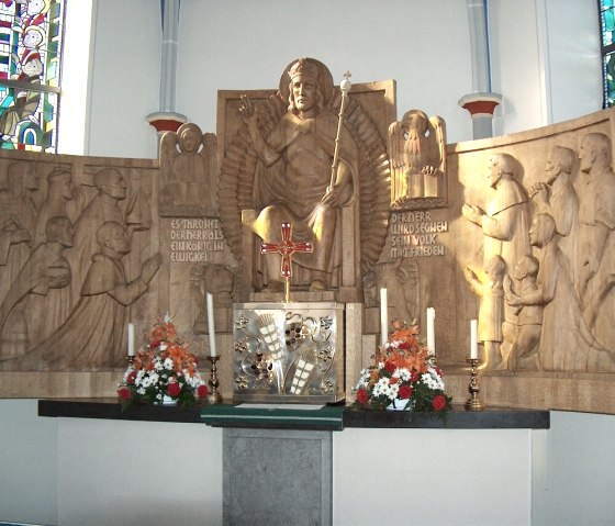 Hochaltar aus Lindenholz in der Pfarrkirche St. Matthias, © StädteRegion Aachen