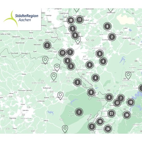 Karte StädteRegion Aachen, © StädteRegion Aachen