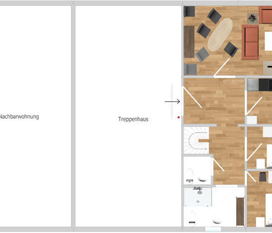 "Ferienwohnung Zum alten Landrat" Grundriss 3. OG