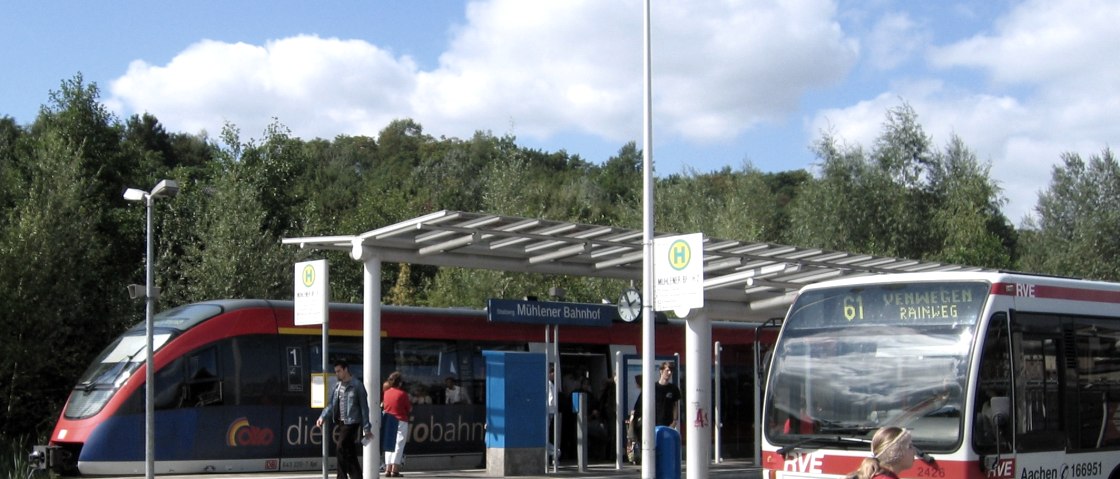 Euregiobahn am Mühlener Bahnhof, © Städteregion Aachen