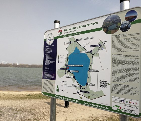 Overview board at WasserWeg Blausteinsee, © NaturFreunde NRW