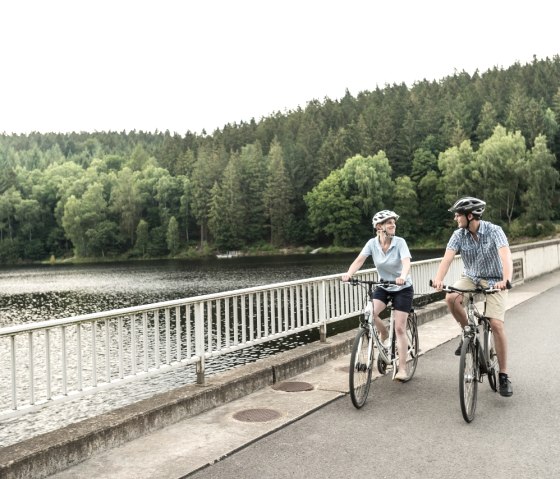 Radfahrer an der Kalltalsperre, © StädteRegion Aachen