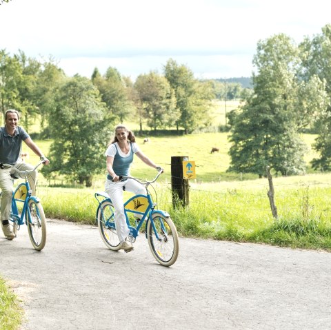 Radfahrer im Monschauer Heckenland, © vennbahn.eu
