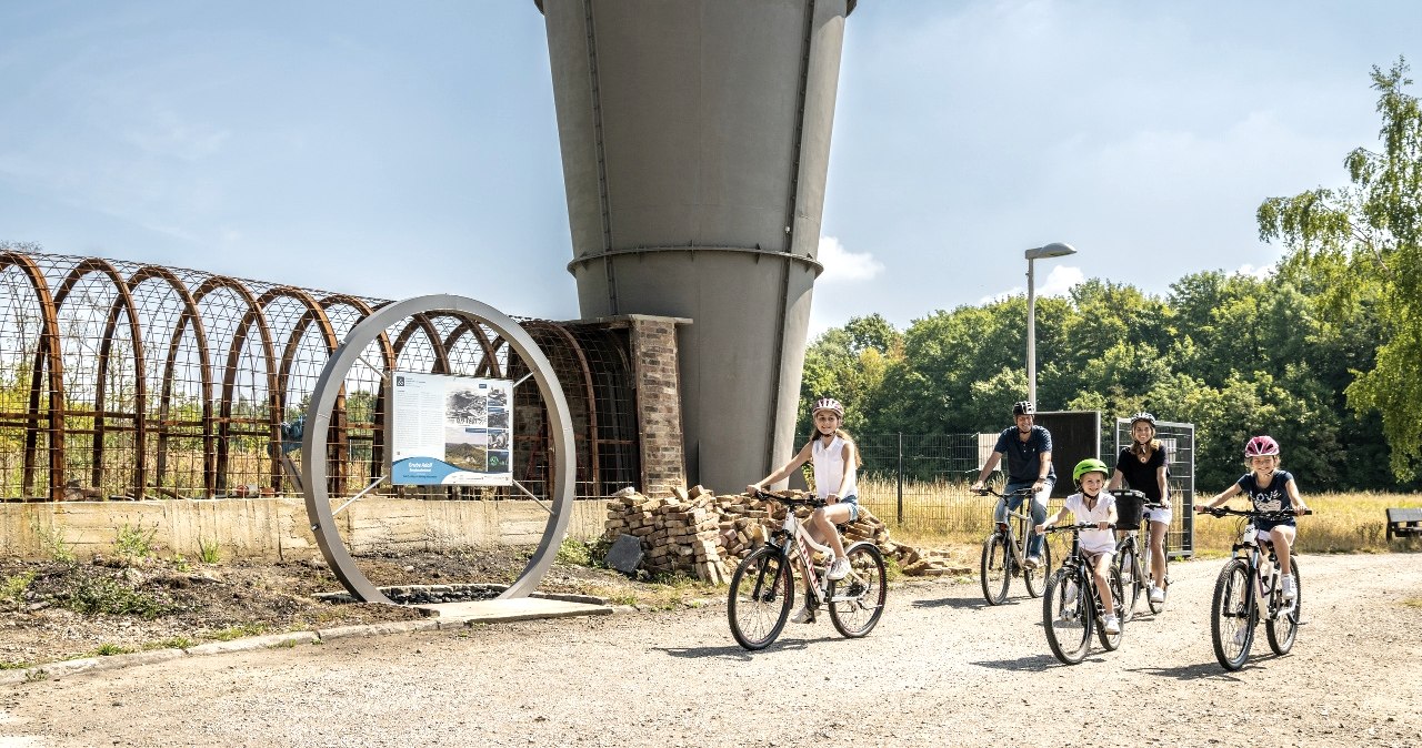 Fahrradfahrer am Grube Adolf Park, © StädteRegion Aachen