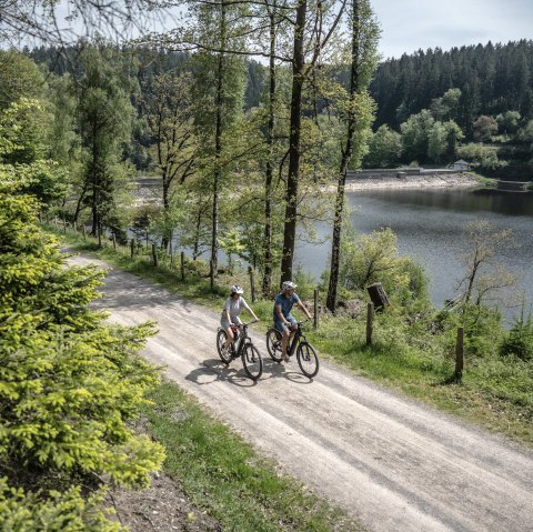 Mit dem Fahrrad rund um die Kalltalsperre, © Städteregion Aachen, Dennis Stratmann