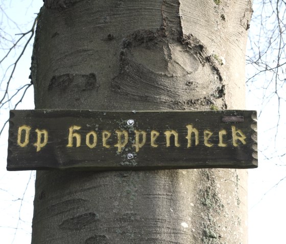 Holzschild mit altem Flurnamen, © StädteRegion Aachen