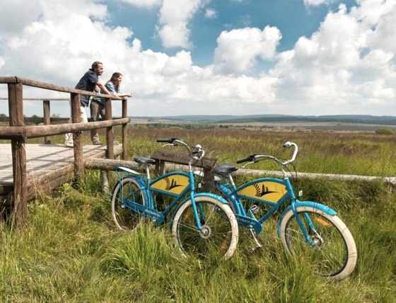 Radfahrer im Hohen Venn, © vennbahn.eu