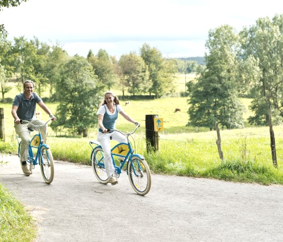 Radfahrer im Monschauer Heckenland, © vennbahn.eu