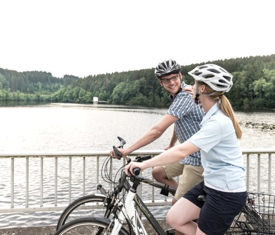 Radfahrer an der Kalltalsperre, © StädteRegion Aachen